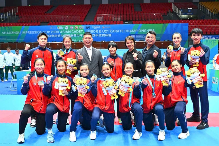 Võ sĩ Karate Đà Nẵng giành huy chương Bạc trẻ châu Á