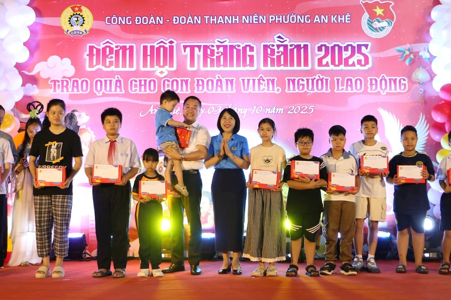 Phường An Khê tổ chức Tết Trung thu cho con em công nhân, lao động