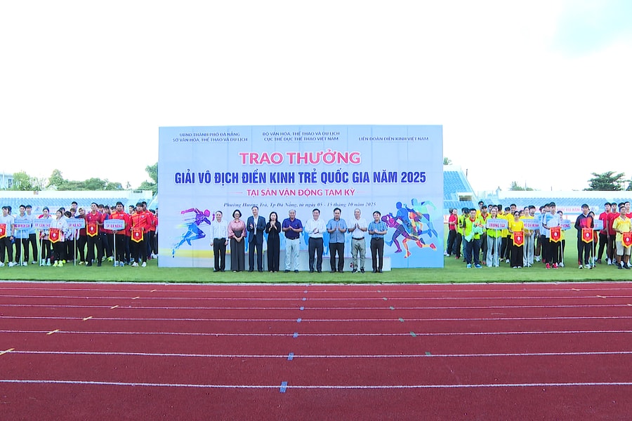 Gần 600 vận động viên tham gia giải Vô địch điền kinh trẻ quốc gia năm 2025