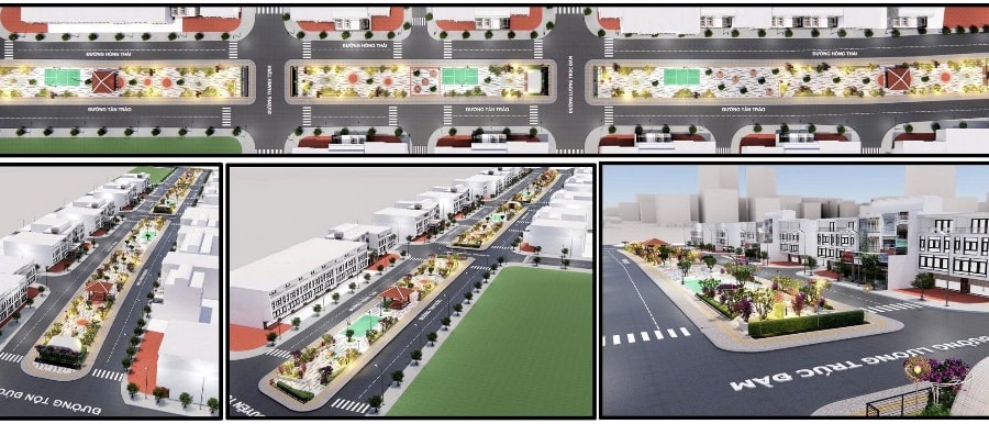 Thi công công trình đậy kín kênh hở giữa hai đường Hồng Thái và Tân Trào