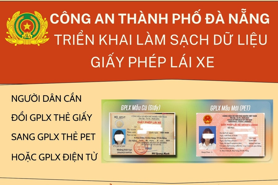 Công bố 16 địa điểm tiếp nhận hồ sơ thực hiện cấp đổi giấy phép lái xe tại Đà Nẵng