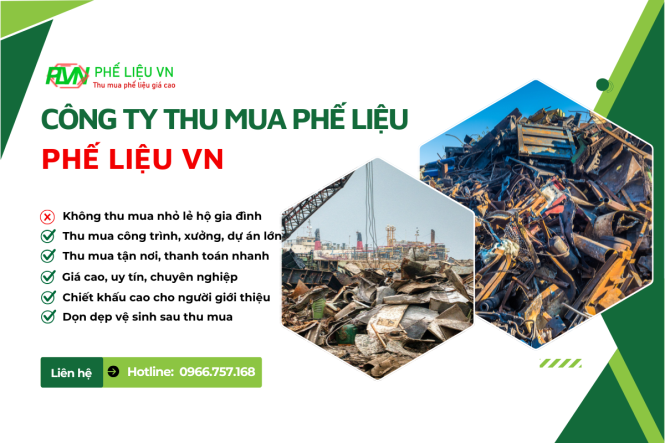 Phế Liệu VN: Thu mua phế liệu công nghiệp quy mô lớn