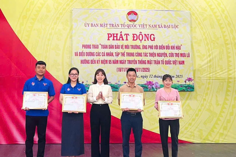 Mặt trận xã Đại Lộc phát động phong trào “Toàn dân bảo vệ môi trường, ứng phó với biến đổi khí hậu”