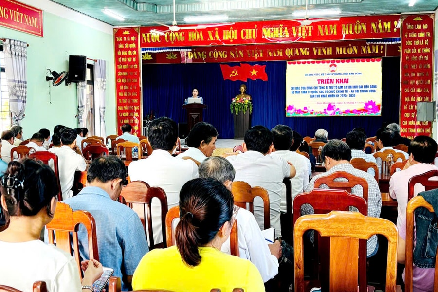 Mặt trận phường Điện Bàn Đông quán triệt chỉ đạo của Tổng Bí thư Tô Lâm về công tác mặt trận