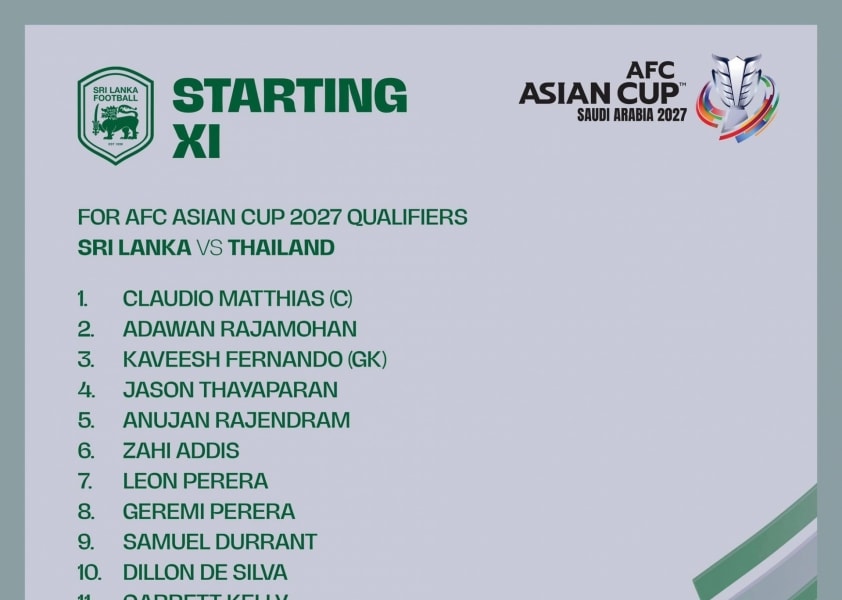 Thái Lan hạ Sri Lanka 1-0 tại vòng loại Asian Cup 2027