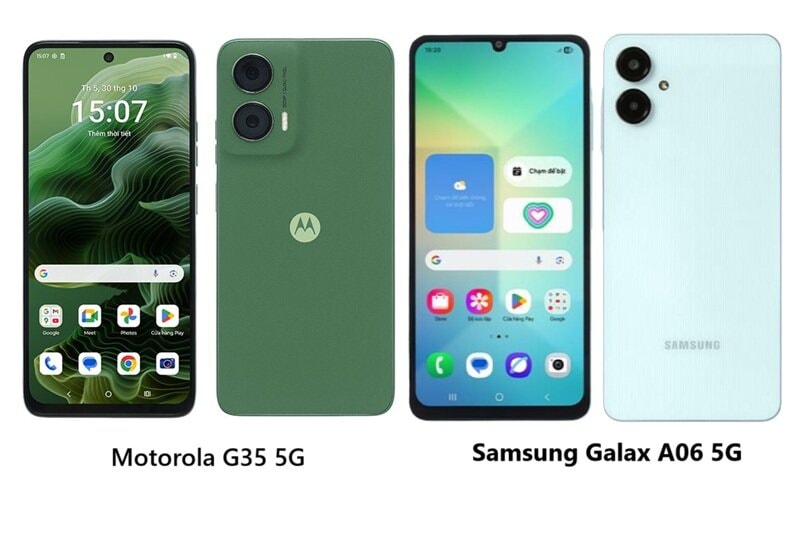 So sánh G35 5G và A06 5G: Chênh lệch giá nhỏ, khác biệt lớn