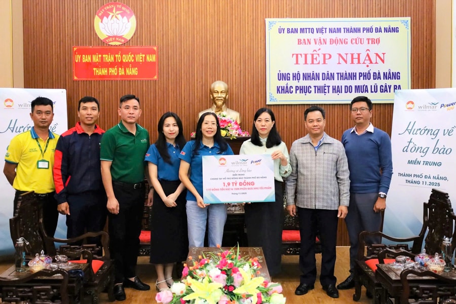 Tập đoàn Wilmar CLV hỗ trợ 1,9 tỷ đồng giúp Đà Nẵng khắc phục hậu quả mưa lũ