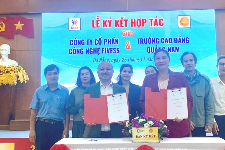 Trường Cao Đẳng Quảng Nam và Công ty CP Công nghệ FIVESS Công nghệ hợp tác đào tạo nhân lực