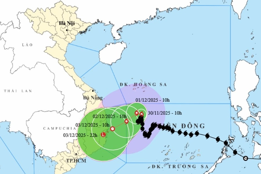 Bão số 15 suy yếu, duyên hải Trung Bộ sắp có mưa vừa, mưa to trong 3 ngày