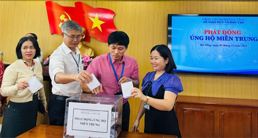 Sở Giáo dục và Đào tạo thành phố Đà Nẵng phát động ủng hộ các tỉnh miền Trung