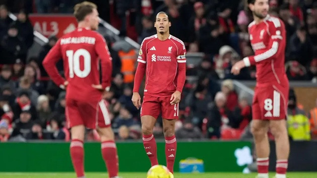 Van Dijk mắc lỗi, Liverpool chật vật níu lại một điểm