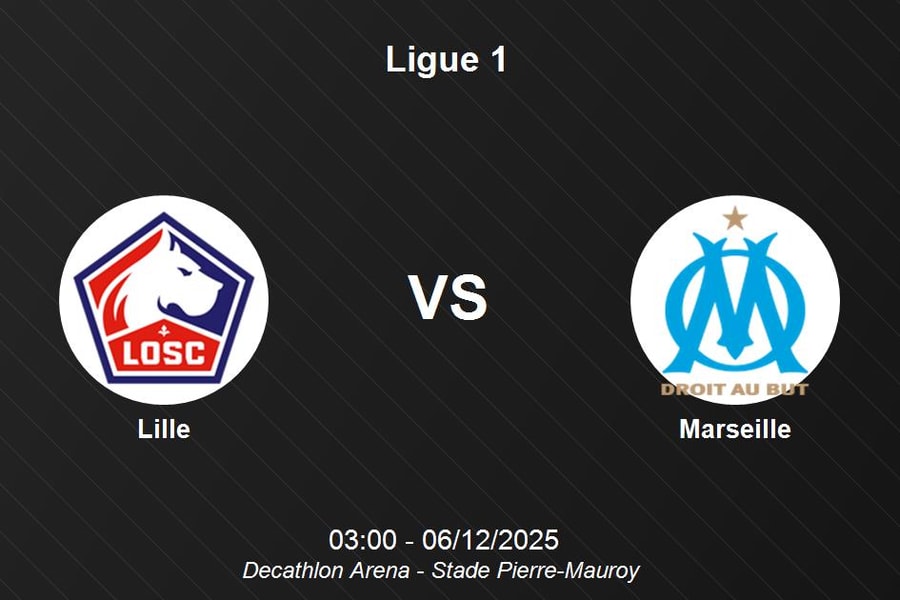 Nhận định Lille vs Marseille - Ligue 1: cuộc đua top 3