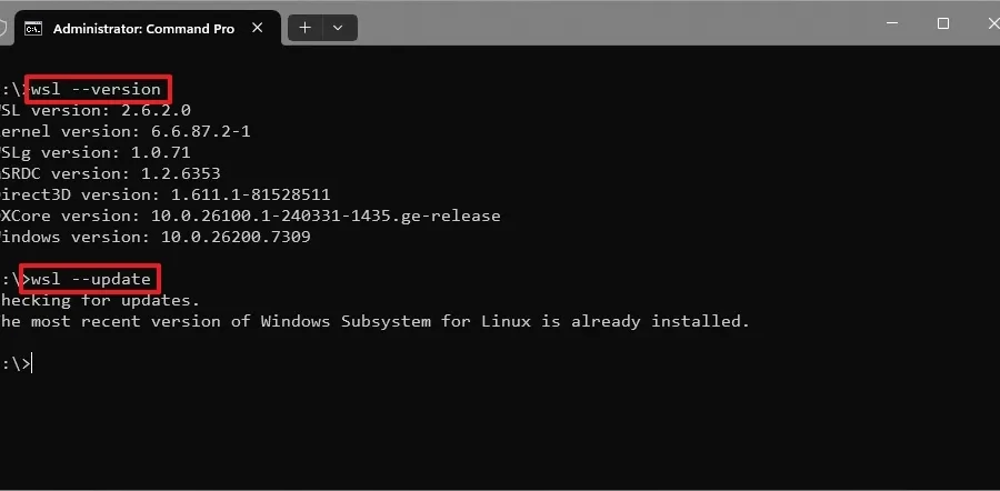Tối ưu WSL trên Windows 11: Cập nhật kernel chỉ với một lệnh