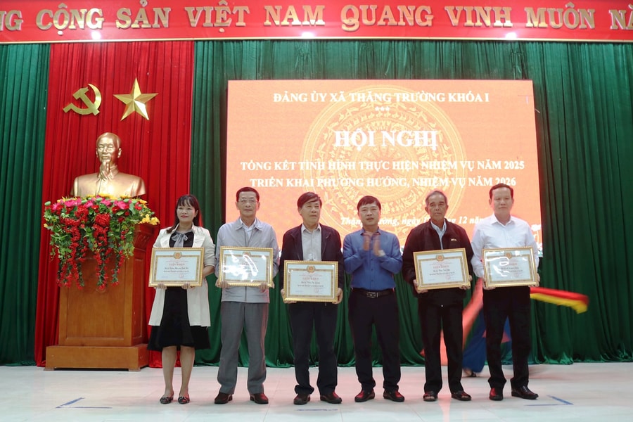Xã Thăng Trường thu ngân sách năm 2025 vượt 80% dự toán