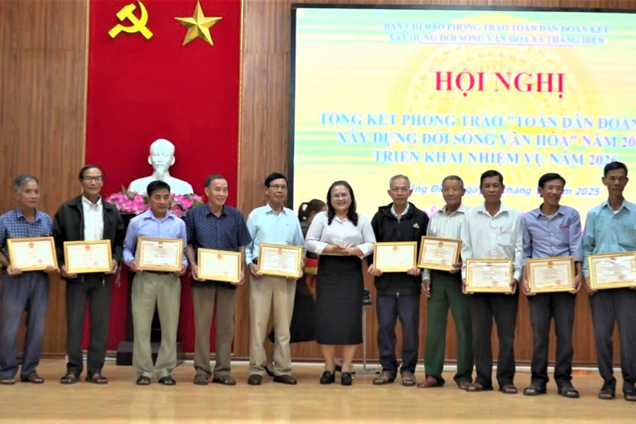 Xã Thăng Điền công nhận 23 tộc họ đạt danh hiệu Tộc văn hóa năm 2025