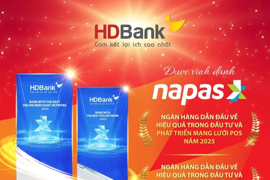 HDBank nhận 2 giải thưởng dẫn đầu hạ tầng thanh toán từ NAPAS