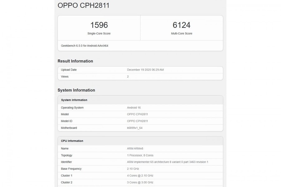 Cấu hình OPPO Reno15 Pro Max: Chip Dimensity 8450 và pin 6,500 mAh