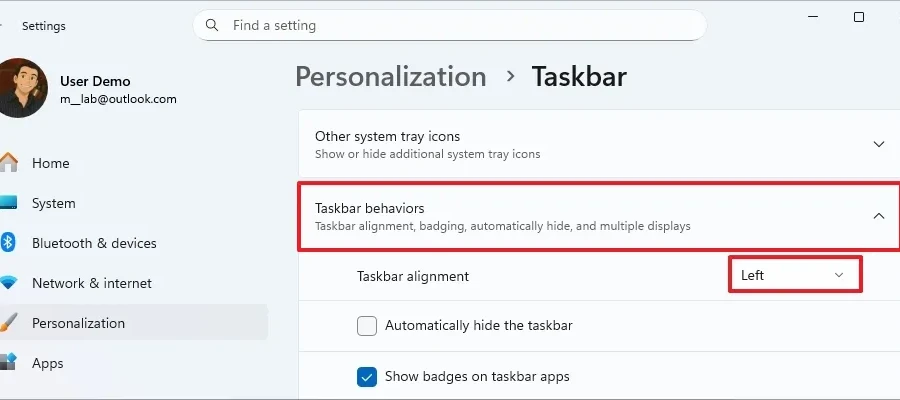 Cách chuyển thanh tác vụ Windows 11 sang trái đơn giản nhất