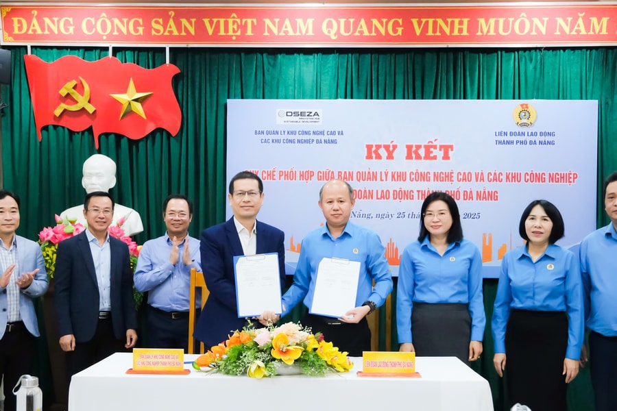 Ký kết quy chế phối hợp chăm lo, bảo vệ quyền lợi người lao động tại Khu công nghệ cao và các khu công nghiệp Đà Nẵng