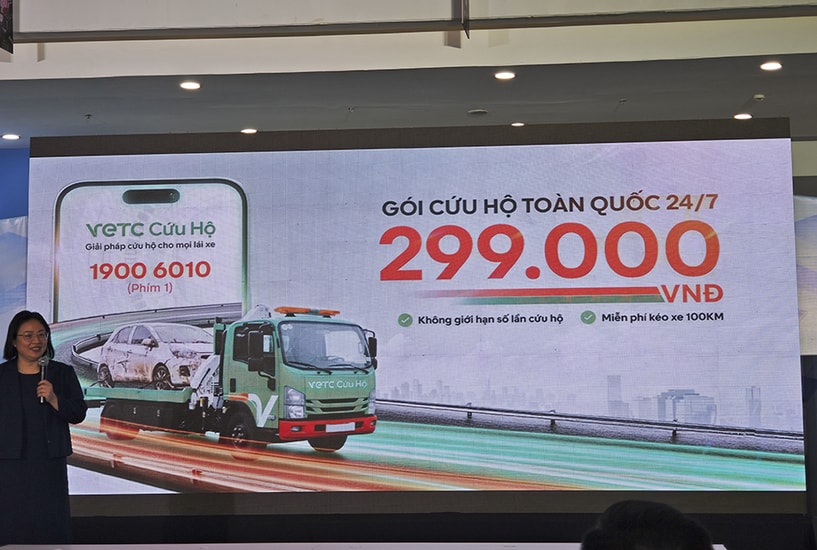 VETC ra mắt cứu hộ 24/7: Phí 299.000 đồng, miễn phí kéo xe 100 km