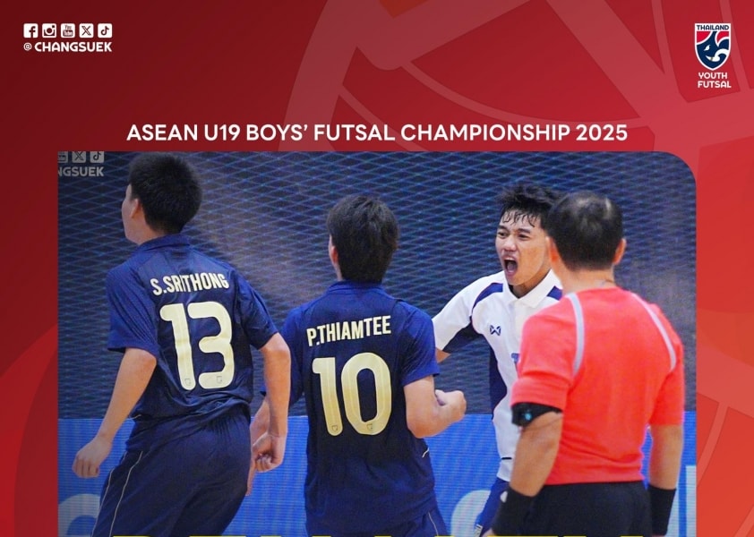 Thắng luân lưu nghẹt thở 8-7, U19 futsal Thái Lan vào chung kết