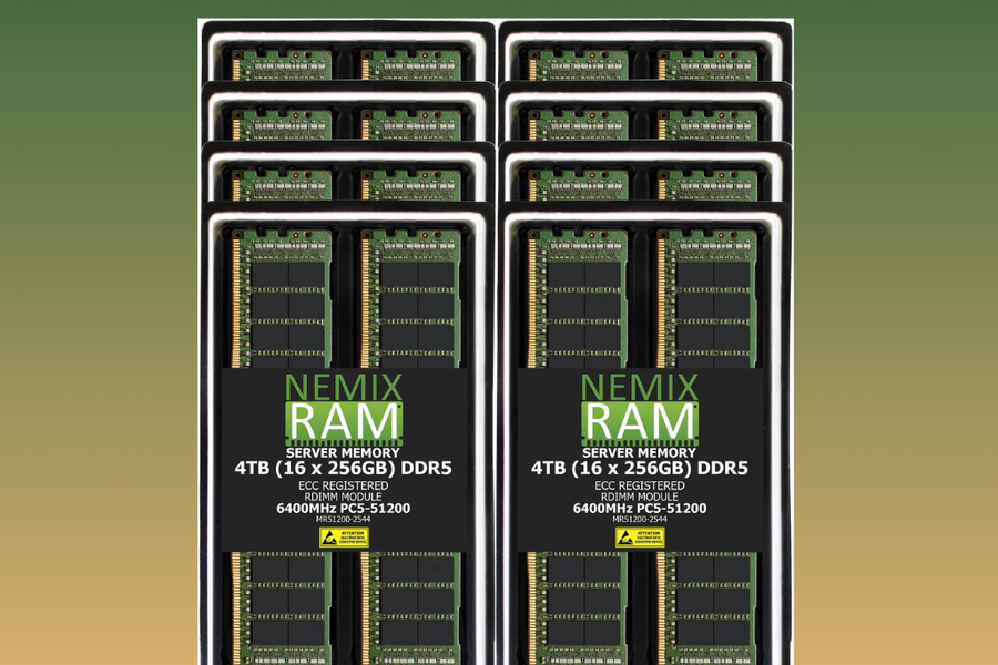 Nemix ra mắt bộ RAM DDR5 4TB cho máy chủ AI giá 77.000 USD