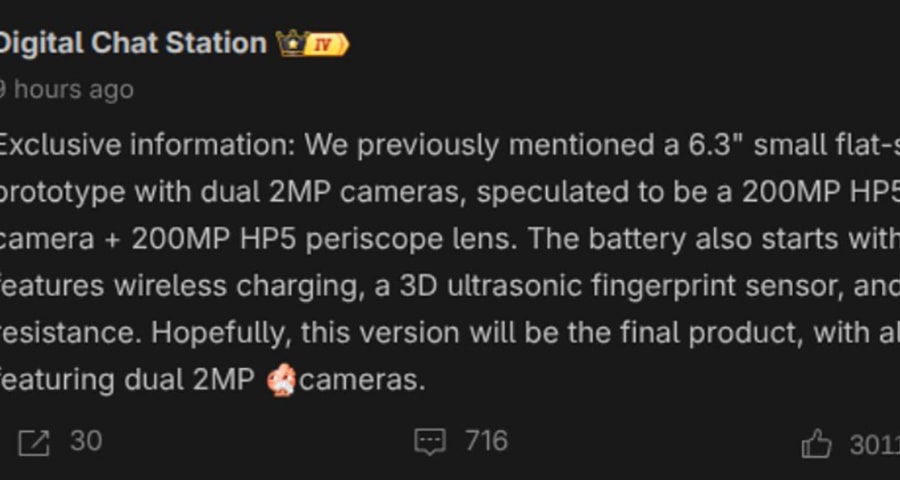 OPPO Find X9s lộ diện: Hai camera 200MP và pin 7000 mAh