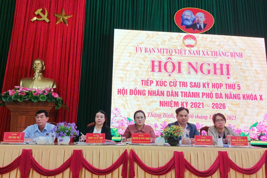 Tổ đại biểu số 11, HĐND thành phố tiếp xúc cử tri xã Thăng Bình