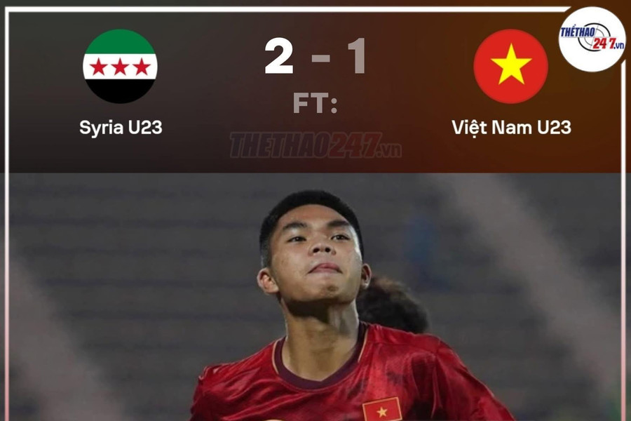 U23 Việt Nam thua Syria 1-2: Báo động về hiệu suất dứt điểm