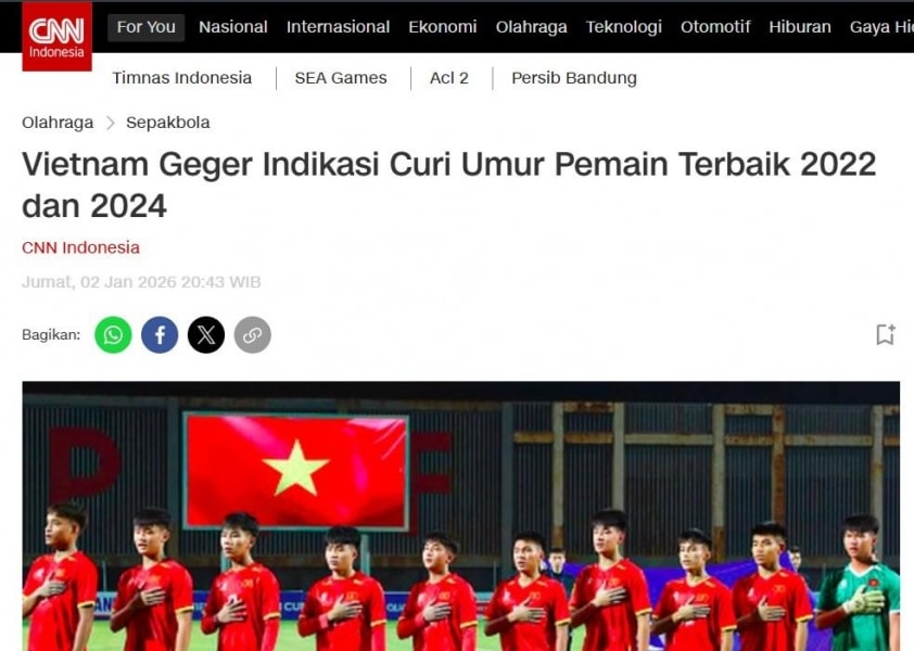 Báo Indonesia xoáy sâu nghi vấn gian lận tuổi của ngôi sao trẻ bóng đá Việt Nam