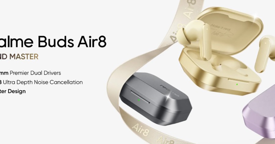 realme Buds Air 8 ra mắt: Chống ồn 55dB, hỗ trợ LHDC 5.0 với giá chỉ 1.05 triệu đồng