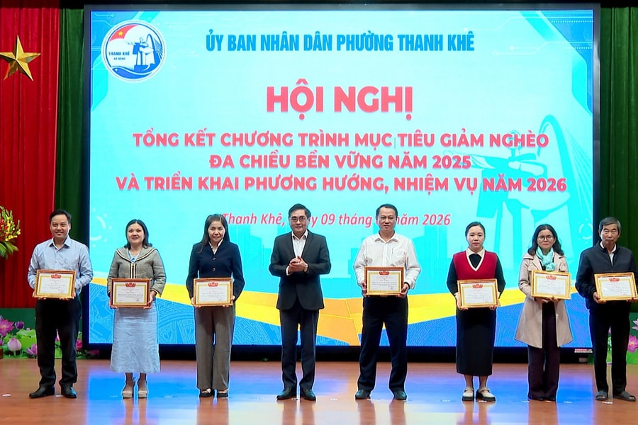 Phường Thanh Khê giảm 182 hộ nghèo năm 2025, đạt 107% kế hoạch