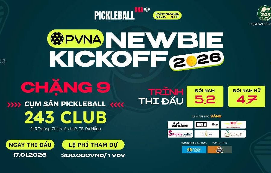 Giải Pickleball PVNA Newbie Kickoff chặng 9 tại Đà Nẵng