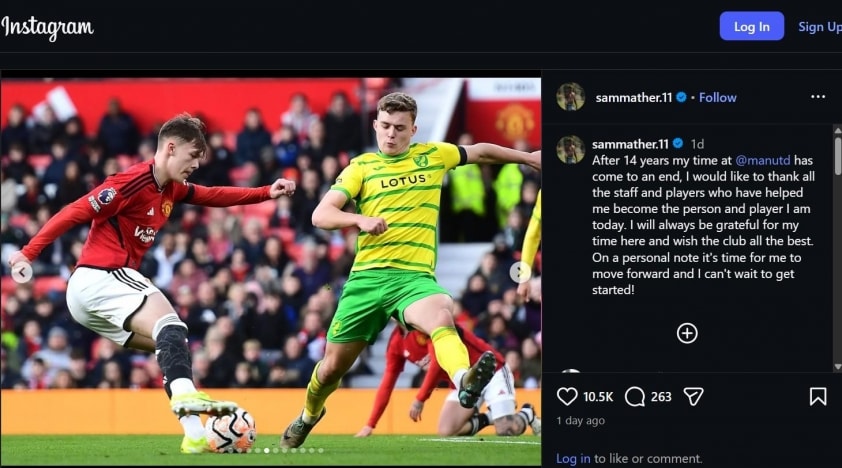 Sam Mather rời Manchester United sau 14 năm để gia nhập giải VĐQG Thổ Nhĩ Kỳ