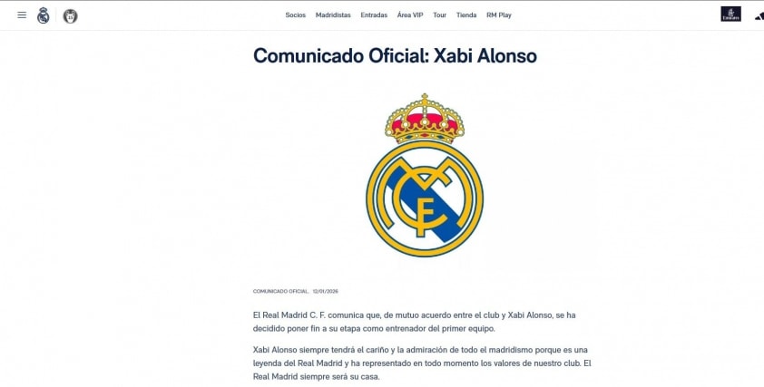 Real Madrid sa thải HLV Xabi Alonso: Đoạn kết buồn sau thất bại tại El Clasico