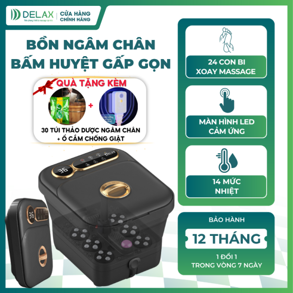 Máy ngâm chân massage bấm huyệt Delax: Món quà ý nghĩa dành tặng bố mẹ