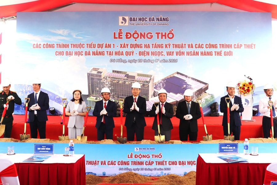 Động thổ 5 công trình gần 1.080 tỷ đồng để phát triển Đại học Đà Nẵng