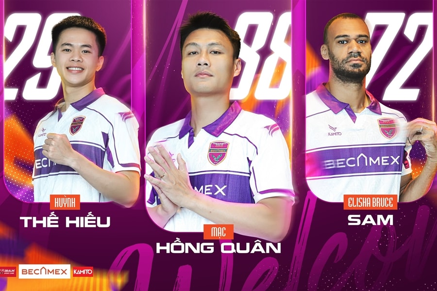 Becamex TP.HCM chiêu mộ tiền đạo cao 1m95 Sam Elisha Bruce thay Origbaajo