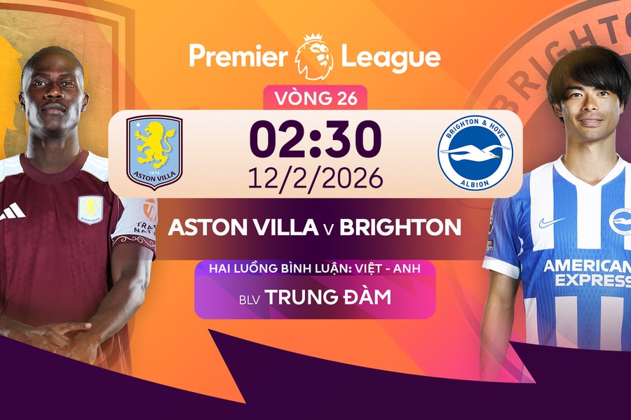Link xem trực tiếp Aston Villa vs Brighton 2h30 hôm nay 12/2/2026