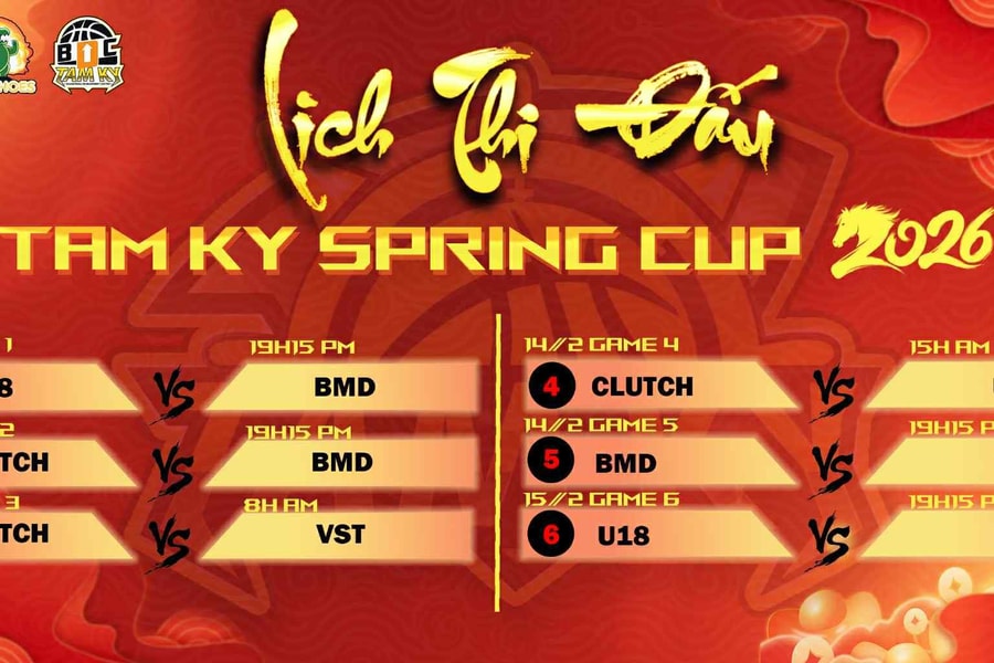 Hấp dẫn Giải bóng rổ Tam Kỳ Spring Cup 2026