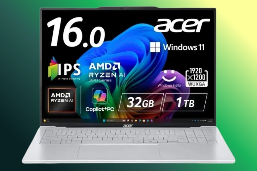Acer ra mắt Swift Air 16: Laptop 16 inch nhẹ kỷ lục 990g thách thức mọi giới hạn di động