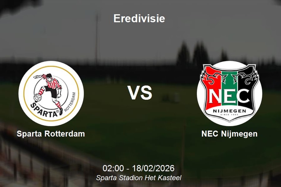 Nhận định Sparta Rotterdam vs NEC Nijmegen - Cuộc chiến top 4 Eredivisie