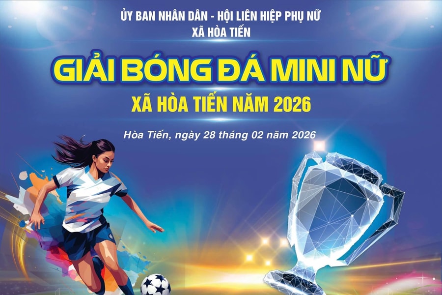 12 đội dự Giải bóng đá nữ xã Hòa Tiến