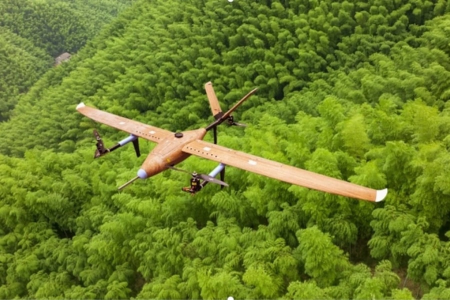 Máy bay không người lái đầu tiên trên thế giới được sản xuất từ tre