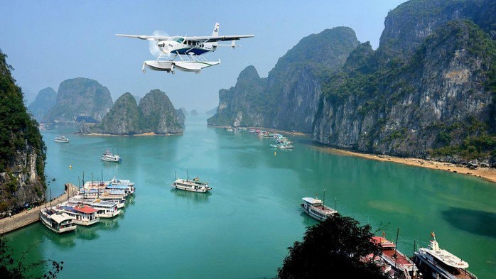 Vịnh Hạ Long: Dừng vĩnh viễn dịch vụ bay thủy phi cơ ngắm cảnh từ ngày 1/4