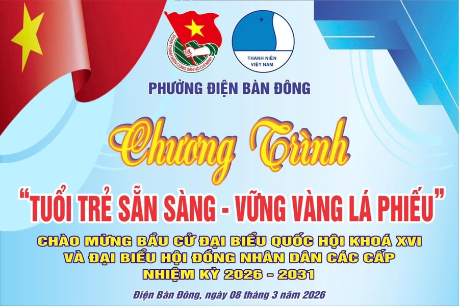 Đoàn phường Điện Bàn Đông tổ chức đêm văn nghệ chào mừng ngày bầu cử