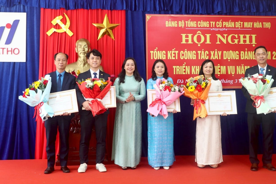 Năm 2025, Đảng bộ Tổng Công ty Cổ phần Dệt May Hòa Thọ được công nhận hoàn thành xuất sắc nhiệm vụ