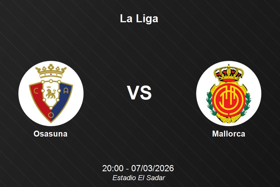 Nhận định Osasuna vs Mallorca - La Liga: Điểm tựa El Sadar và bài toán trụ hạng