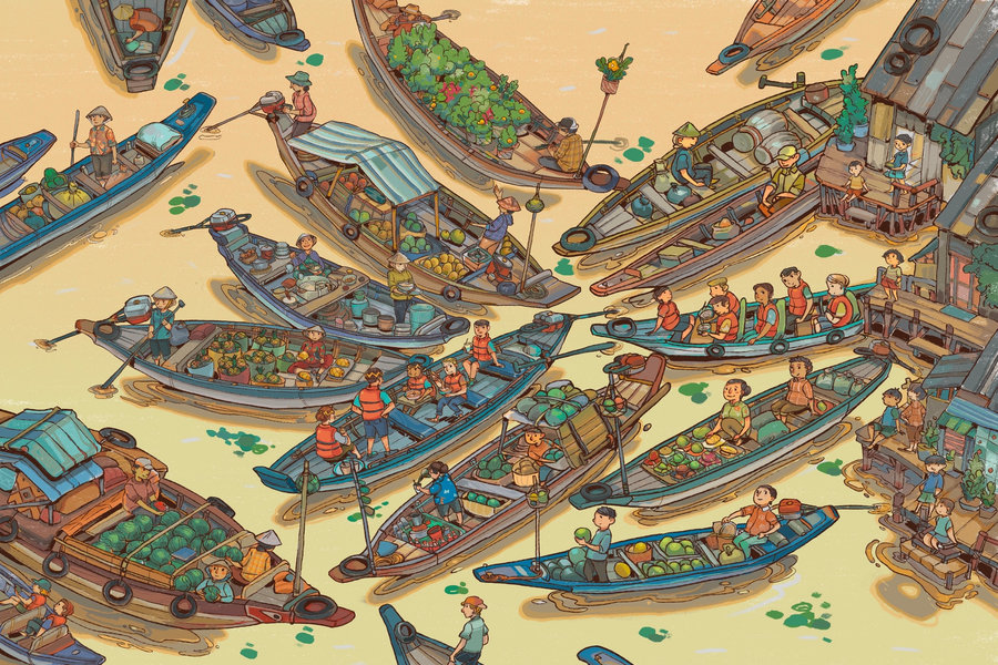 Exploring Vietnamese culture through vibrant illustrations