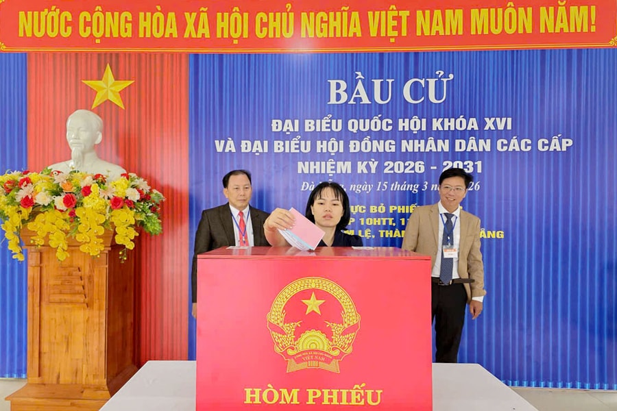 Đến 17 giờ ngày 15/3: 99,4% cử tri thành phố Đà Nẵng hoàn thành bỏ phiếu bầu cử